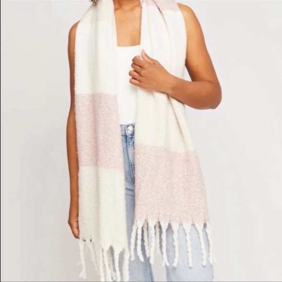 NWT Gentle Fawn Scarf, pink and cream, beautiful warm, cozy fabrication - Picture 8 of 8